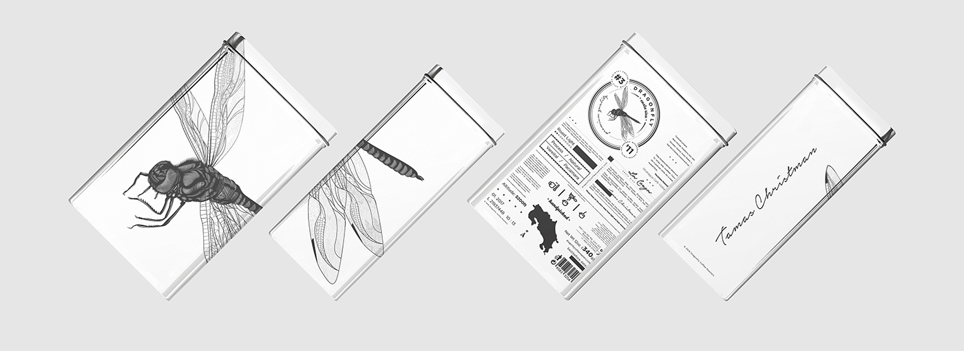 大自然的奇跡，蜻蜓主題的咖啡品牌包裝設(shè)計(jì)